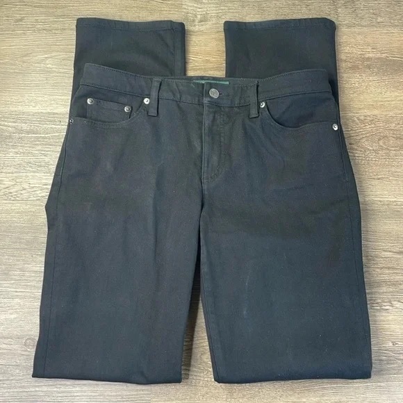 LRL Lauren Jeans Co Women’s Black Modern Straight Curvy Jeans - Picture 1 of 10